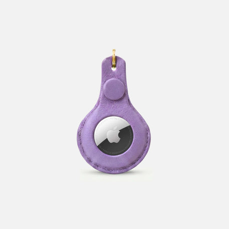 William Walker Porte-clés en cuir pour AirTag - Collier pour chien & Accessoire Lavender (violet)