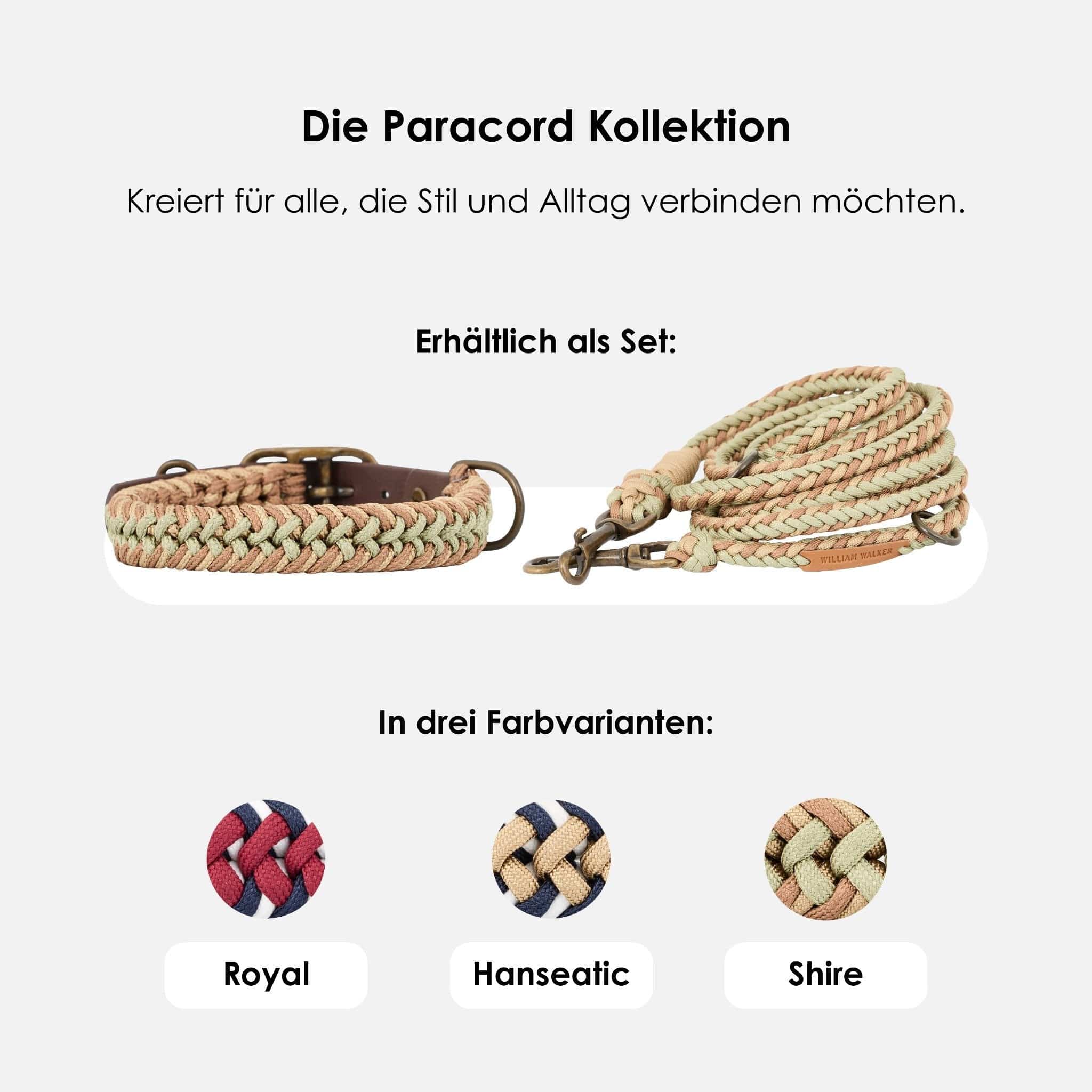 William Walker Paracord BioThane® Hundehalsband Shire // Limited