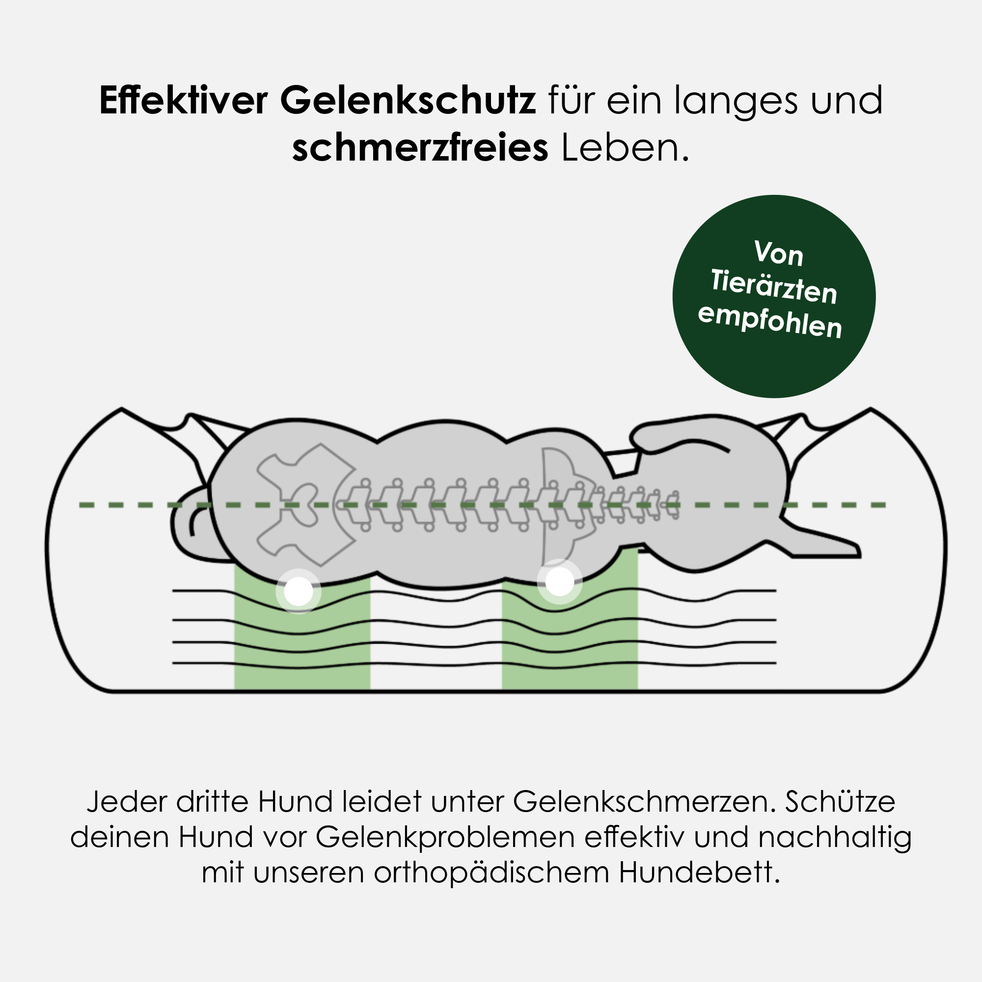 William Walker Orthopädisches Hundebett The Cloud Sand (Beige)