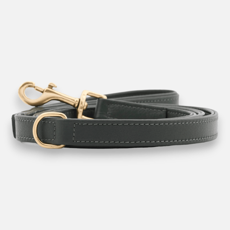 William Walker Laisse en cuir Dark Moss (vert forêt), réglable en 3 positions, 2 m, taille standard