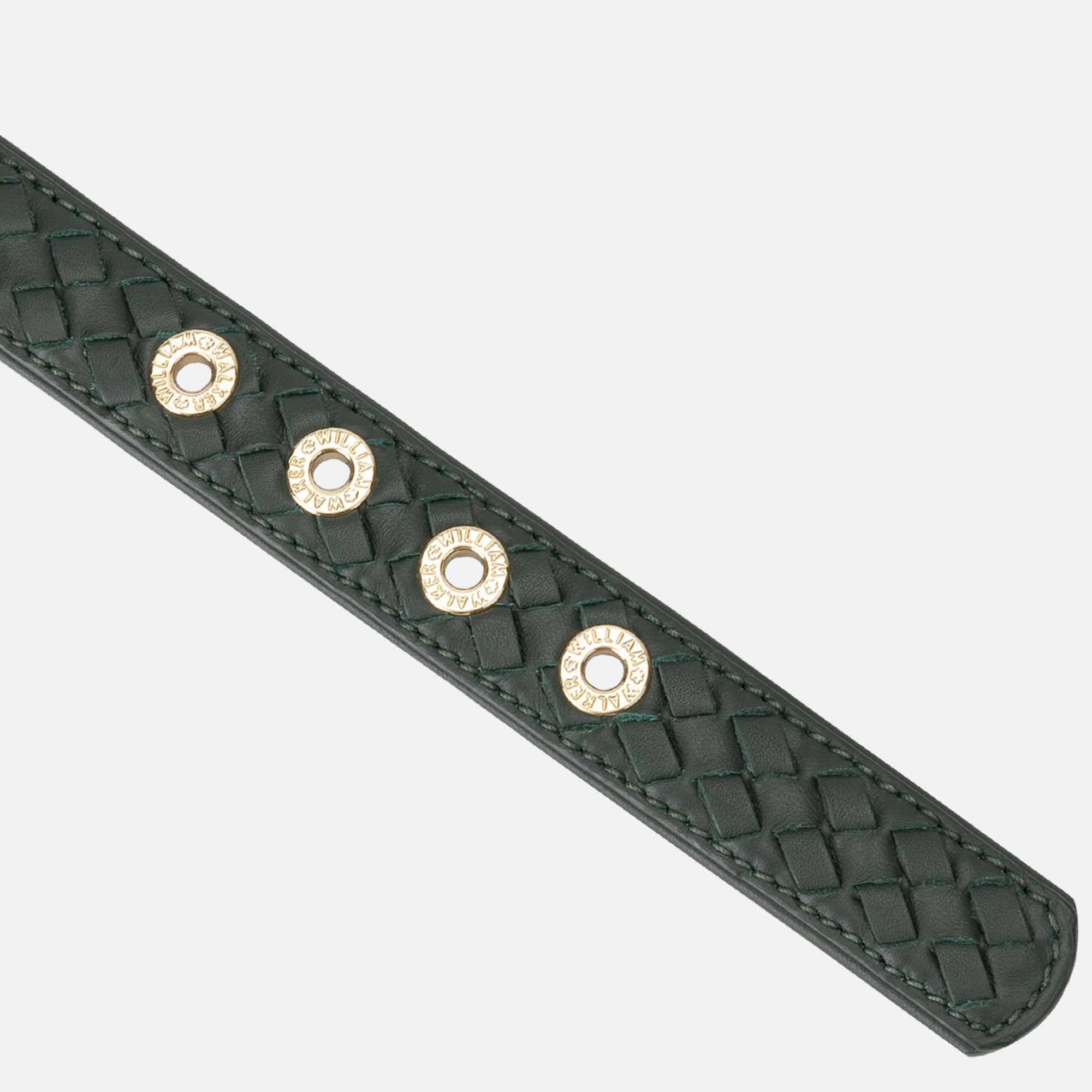 William Walker Leder Hundehalsband Prestige Forest (Waldgrün)