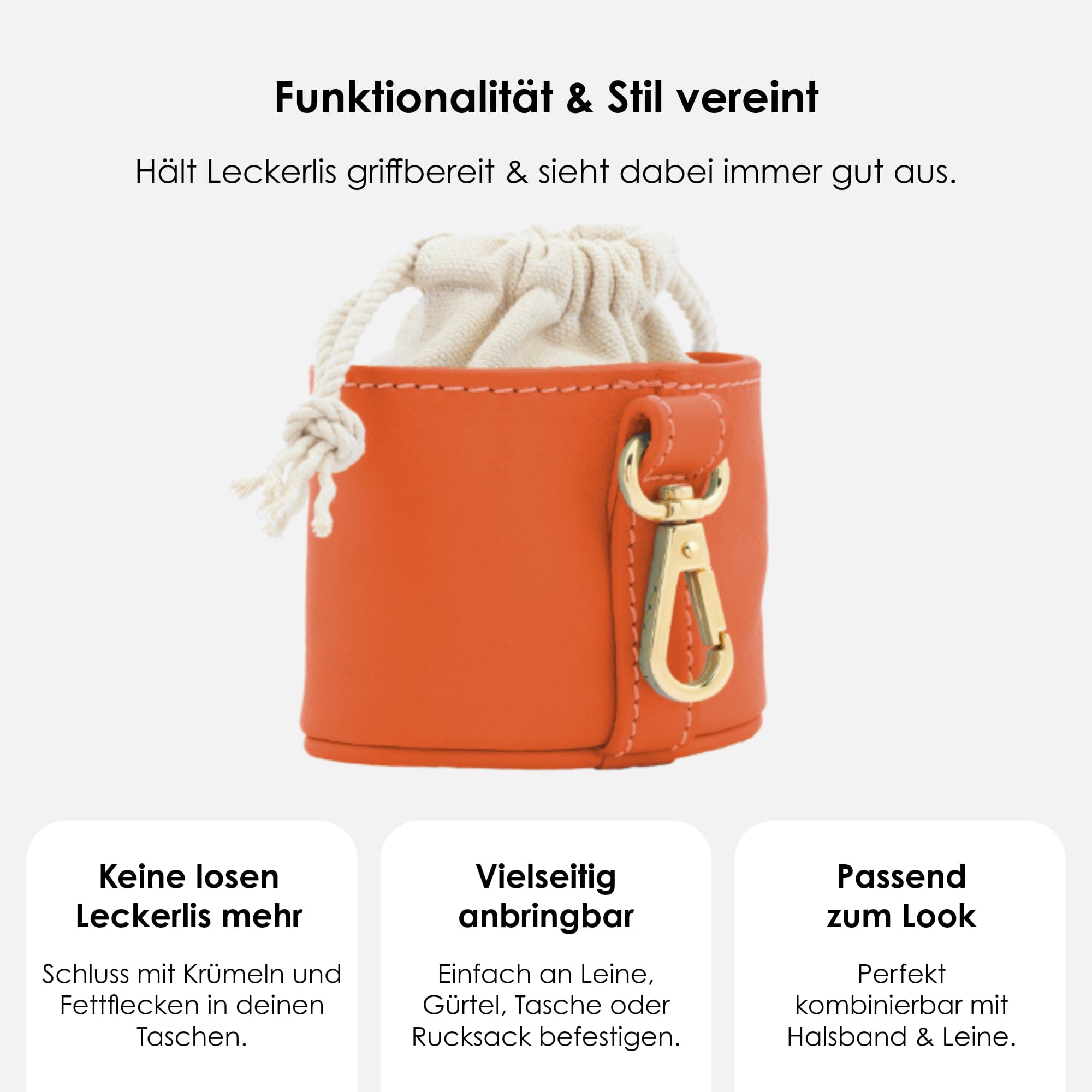 William Walker Leckerlibeutel Amber (Orange)