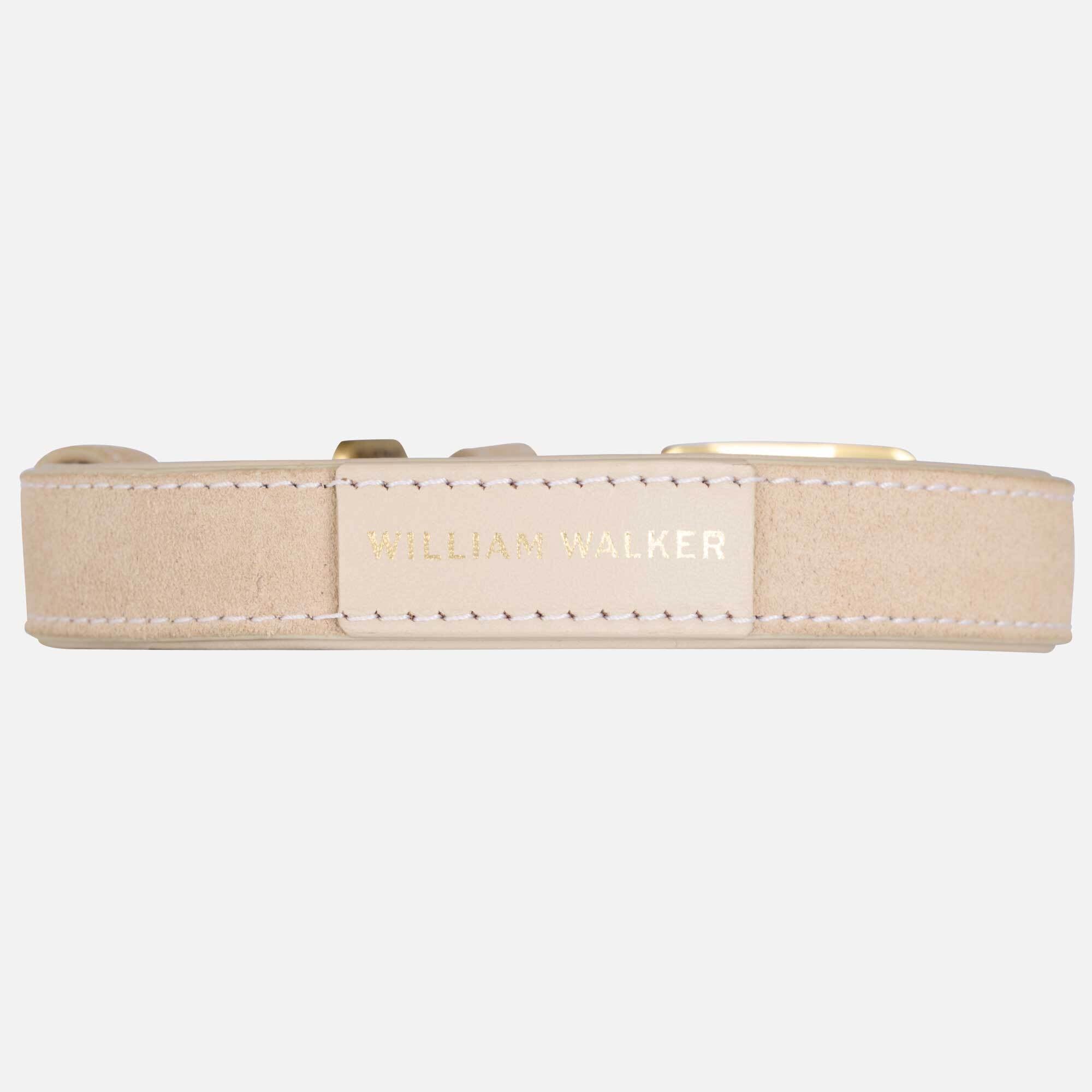 William Walker Wildleder Hundehalsband Almond (Beige)