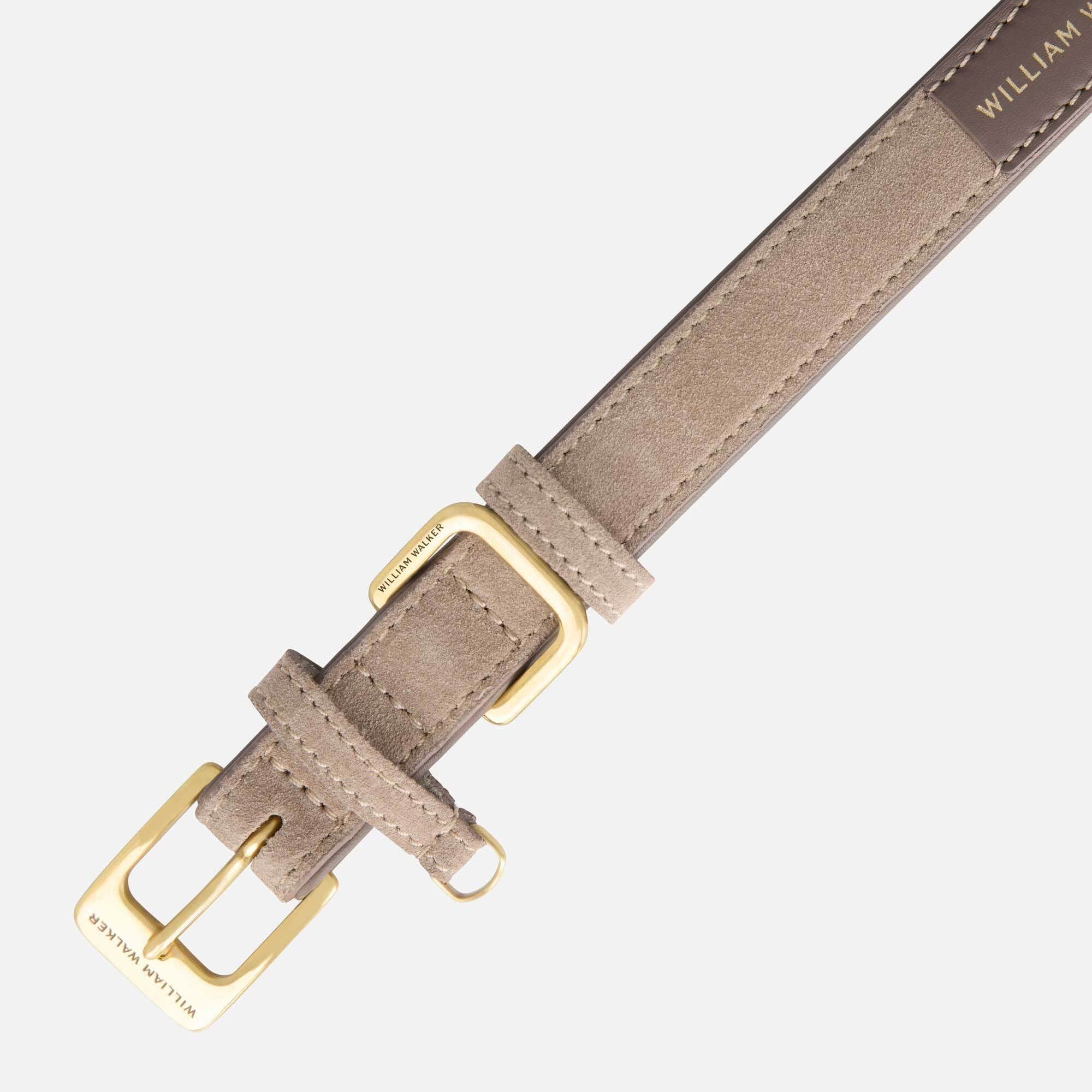 William Walker Wildleder Hundehalsband Pebble (Taupe)