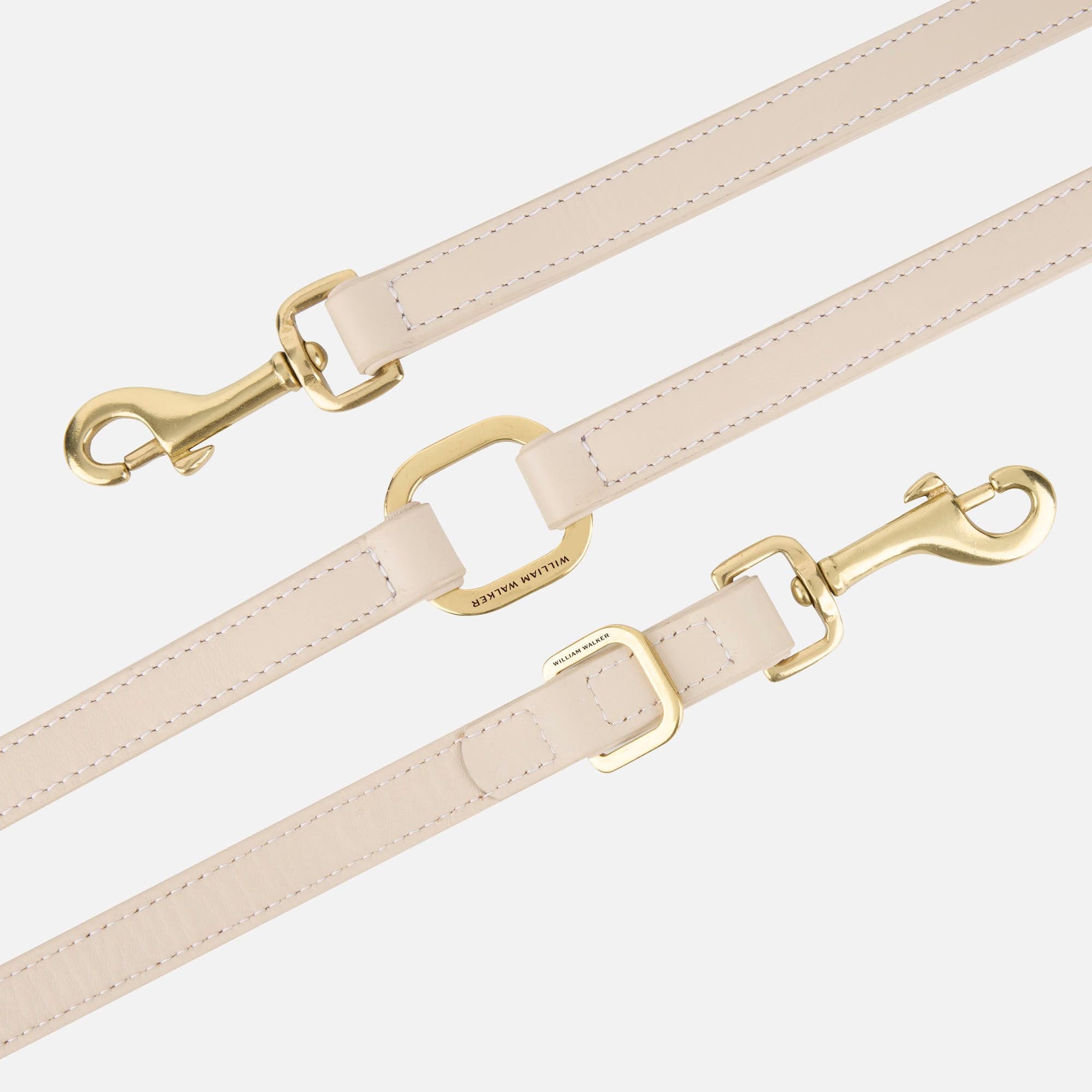 William Walker Hochwertige Glattleder Hundeleine Almond (beige)