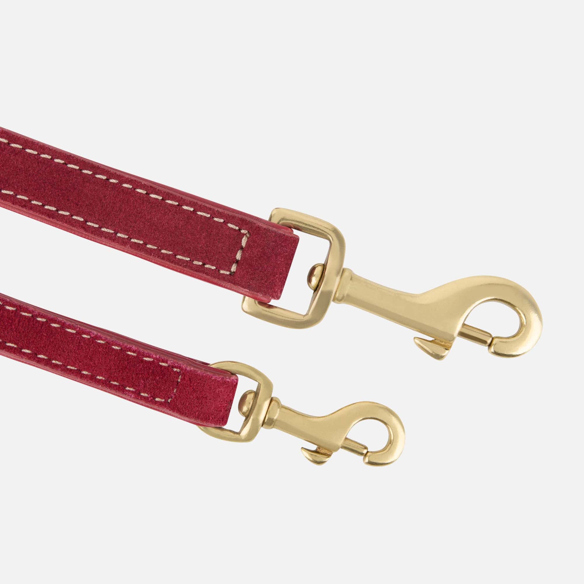 William Walker Hochwertige Wildleder Hundeleine Lambrusco (Bordeauxrot)