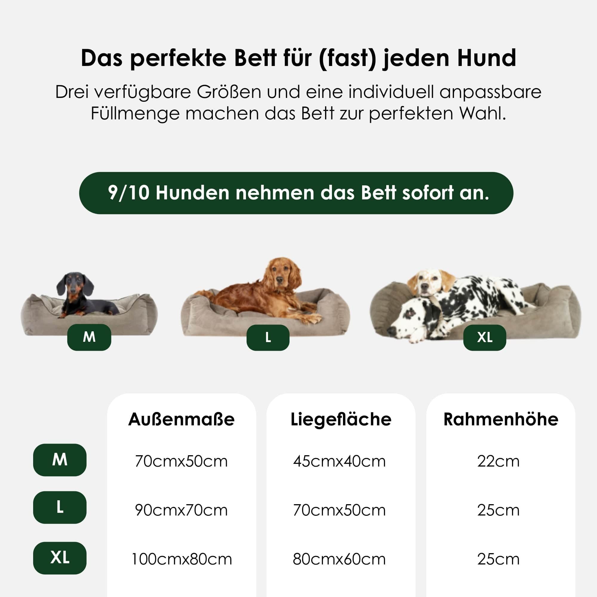 William Walker Orthopädisches Cord Hundebett Charcoal (Grau)