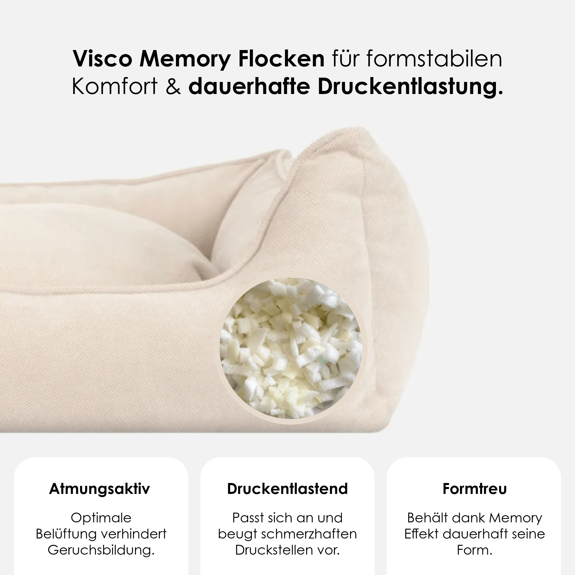 William Walker Orthopädisches Hundebett Sand (Beige)