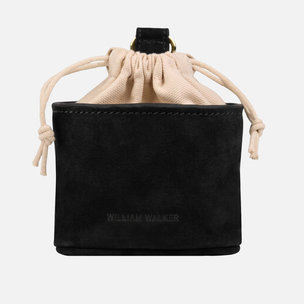 Porta snack per cani in pelle nubuck resistente all'acqua Nero (Nero)