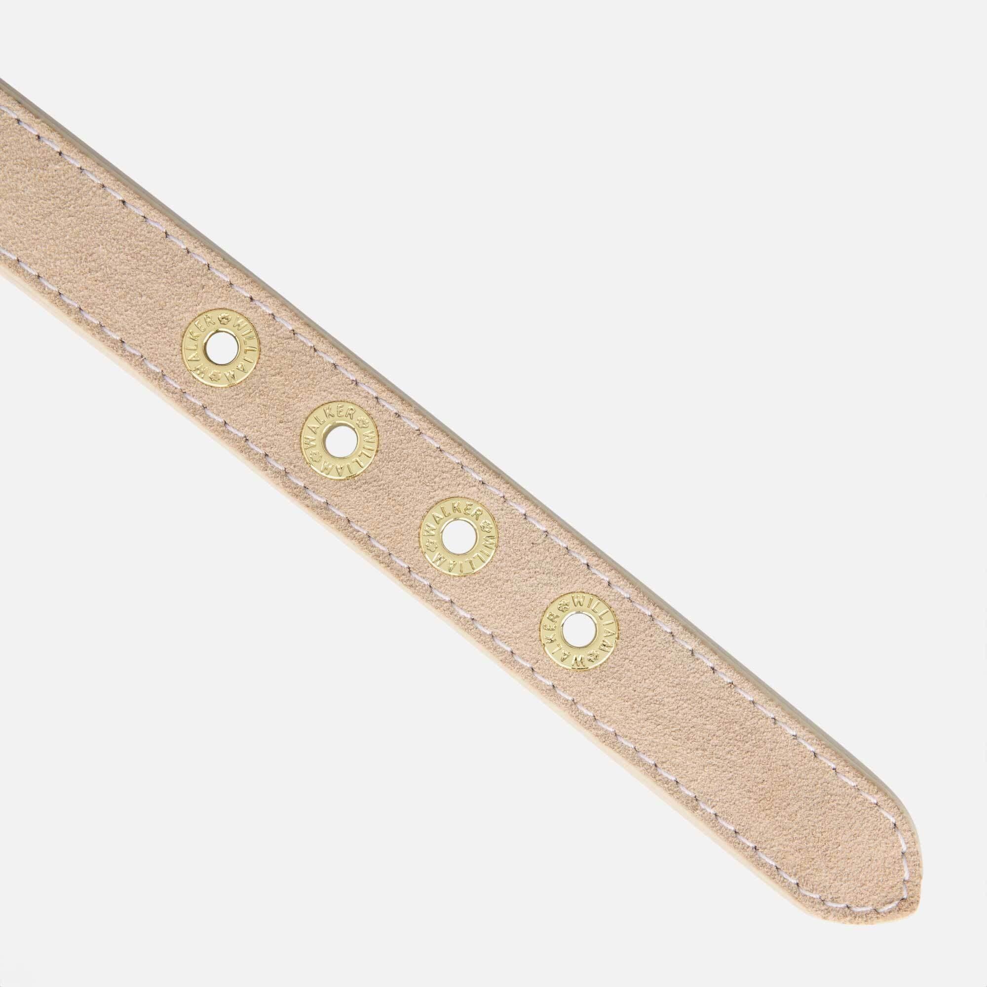 William Walker Wildleder Hundehalsband Almond (Beige)