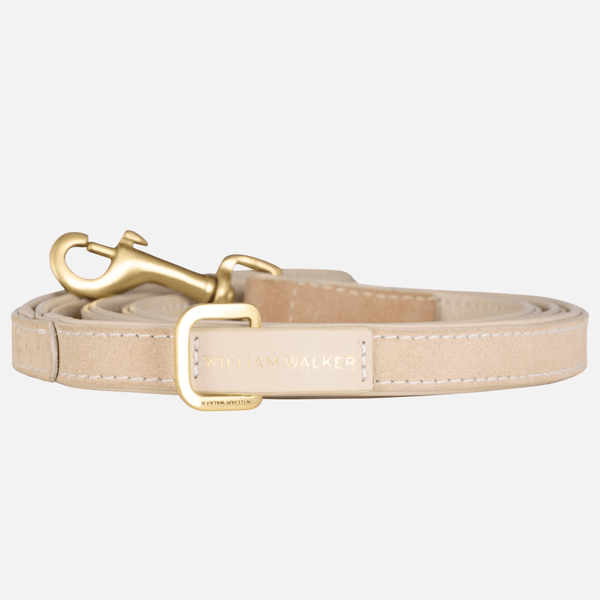 Guinzaglio per cani in pelle scamosciata Almond