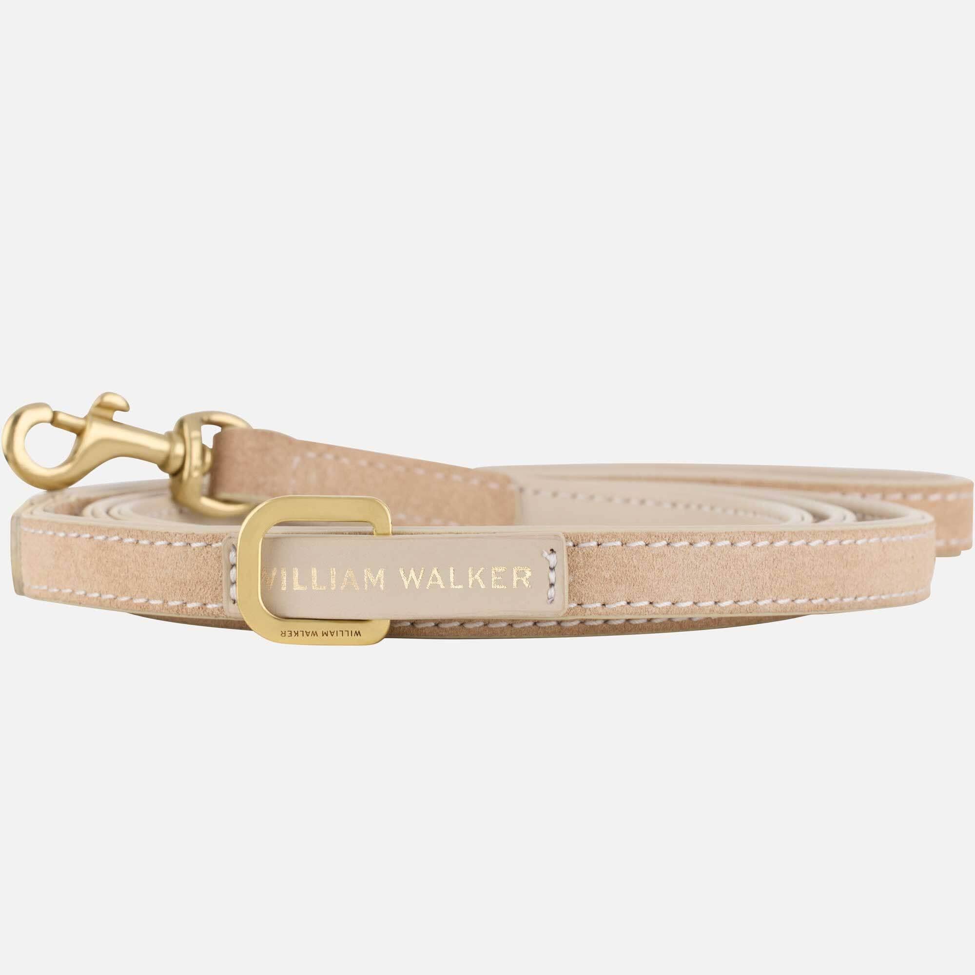 William Walker Hochwertige Wildleder Hundeleine Almond (Beige)